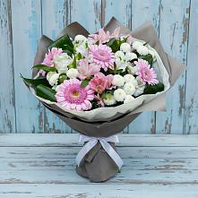 Букет цветов из:  Герберы, Альстромерии и Хризантемы #REPLACE_PRED# Багане