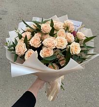 Букет Кремовые розы Латте в Багане