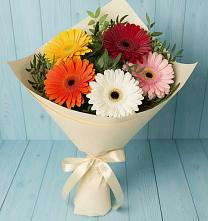 Букет цветов из:  Герберы #REPLACE_PRED# Багане
