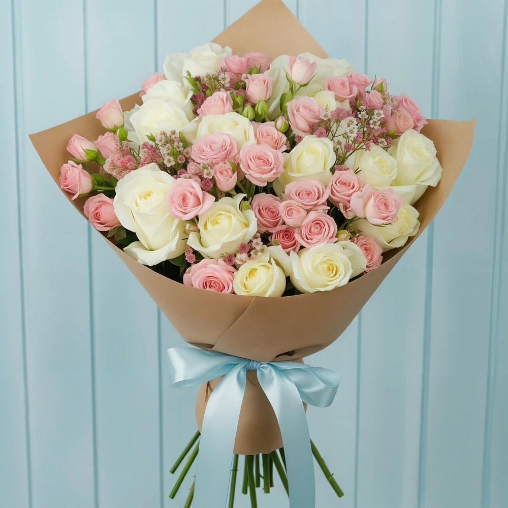 Букет цветов из: Розы в Багане