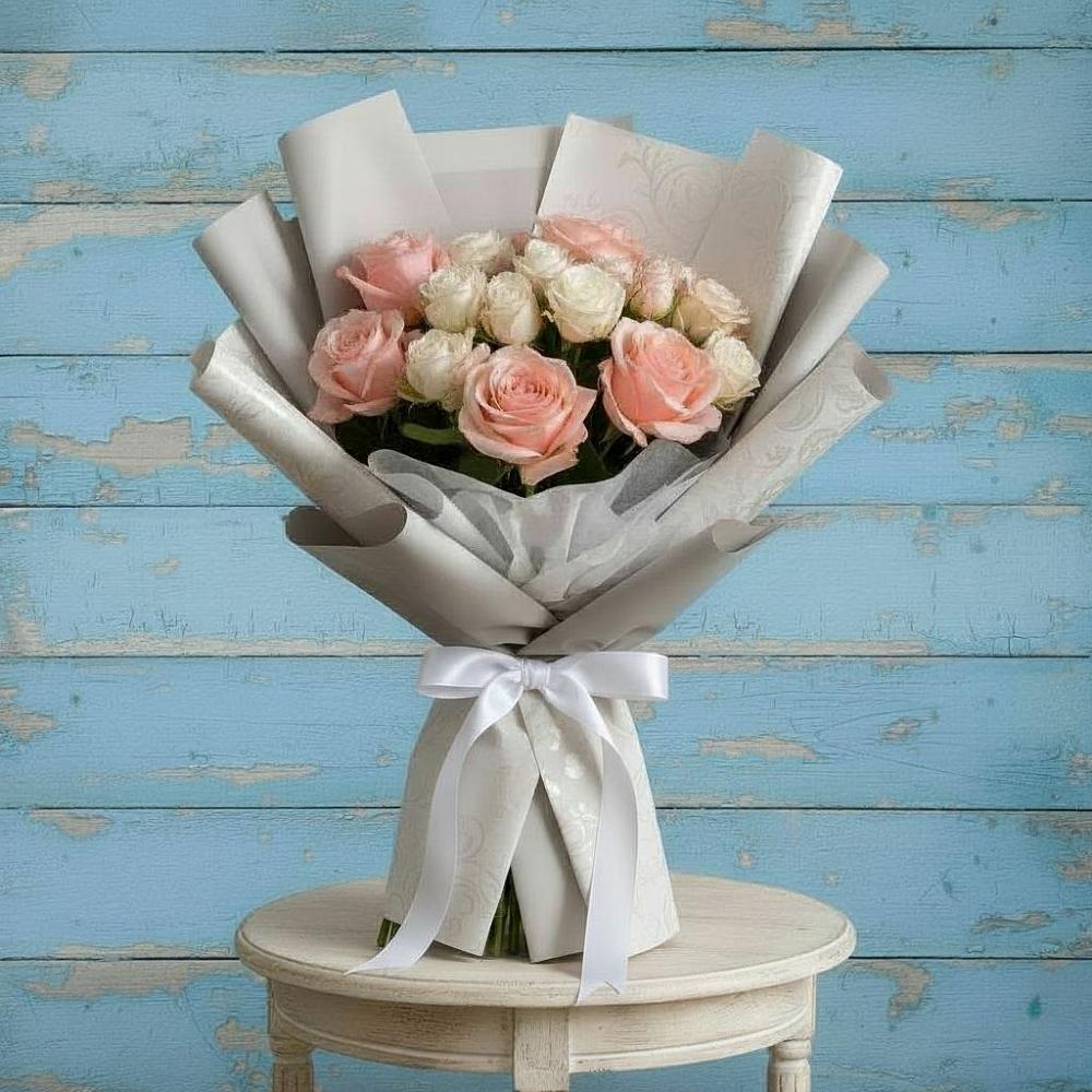 Букет цветов из: Розы в Багане