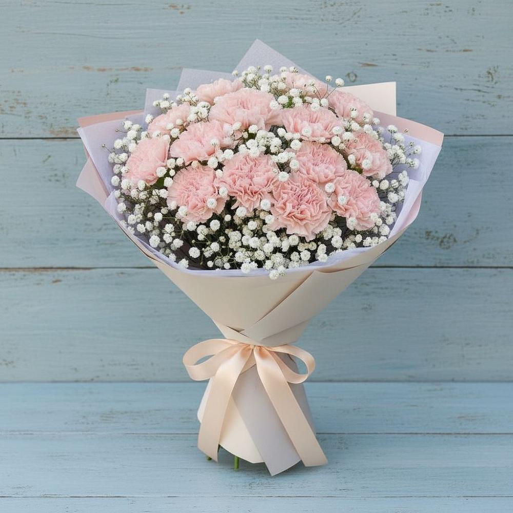 Букет цветов из: Гвоздики в Багане