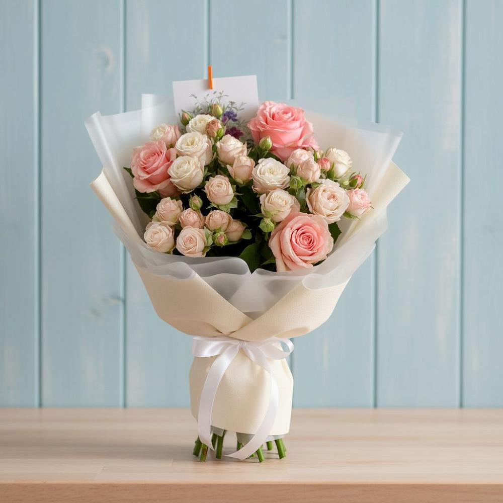 Букет цветов из: Розы в Багане