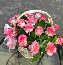 Цветочная композиция из Розы в корзине #REPLACE_PRED# Багане