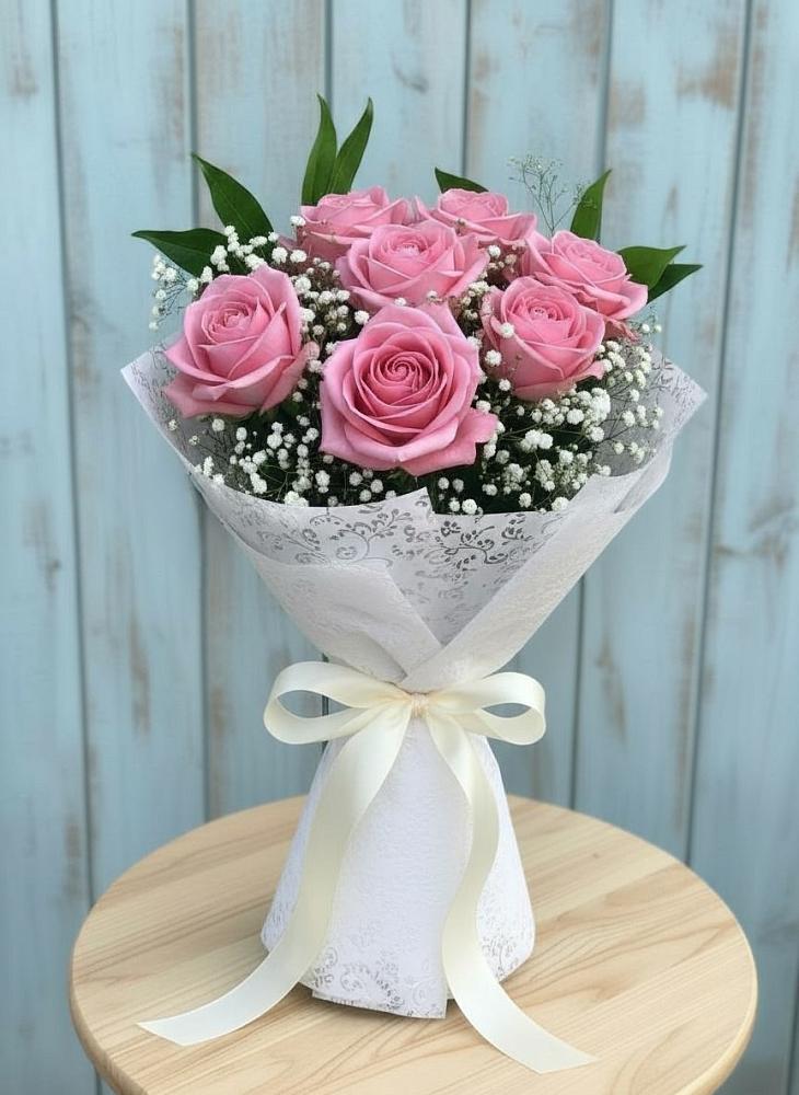 Букет цветов из: Розы в Багане