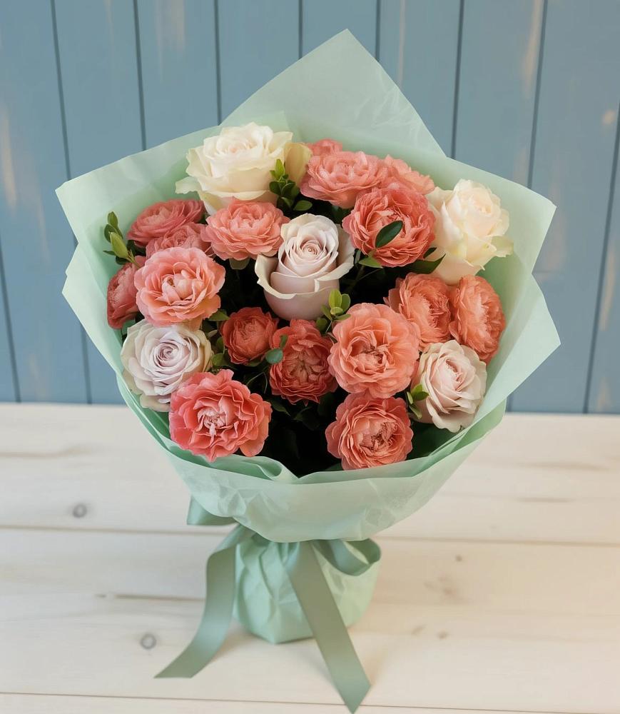 Букет цветов из: Розы в Багане