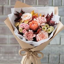 Букет цветов из:  Гвоздики, Хризантемы и Розы в Багане