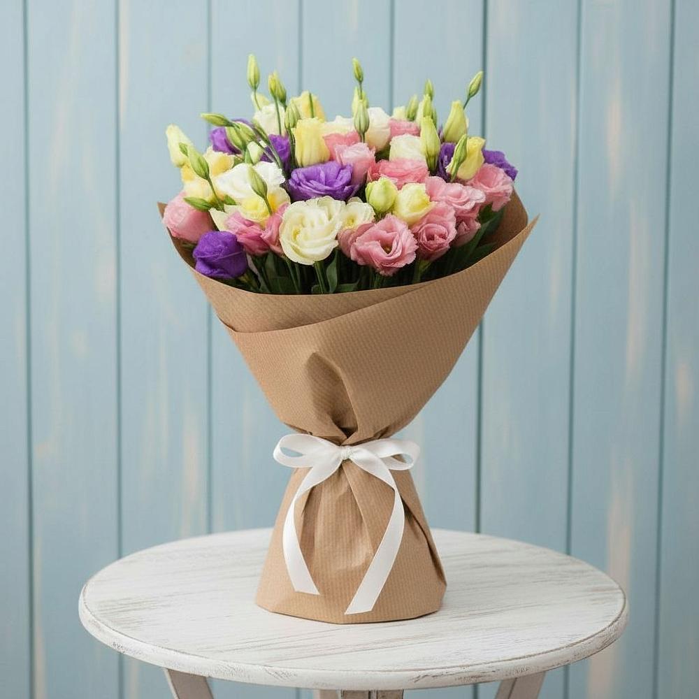 Букет цветов из: Лизиантусы в Багане