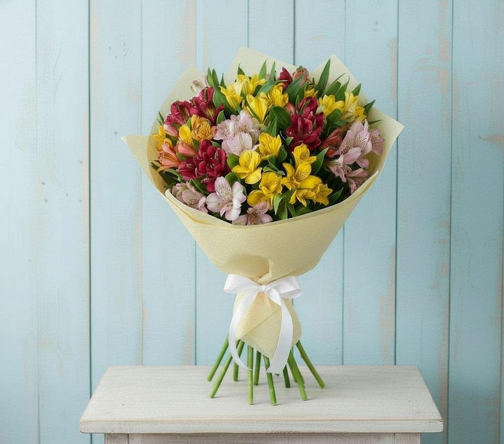 Букет цветов из: Альстромерии в Багане