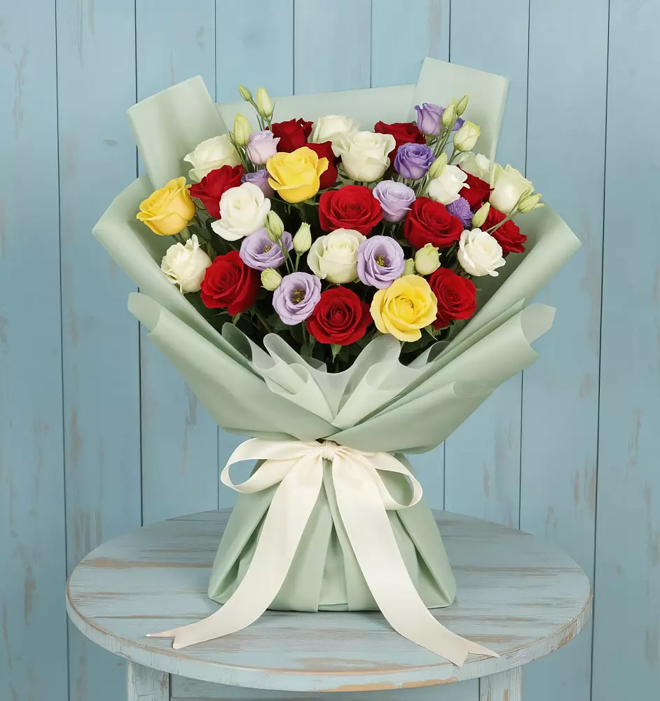 Букет цветов из: Розы в Багане