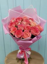 Букет 15 Розовых роз Равель в Багане