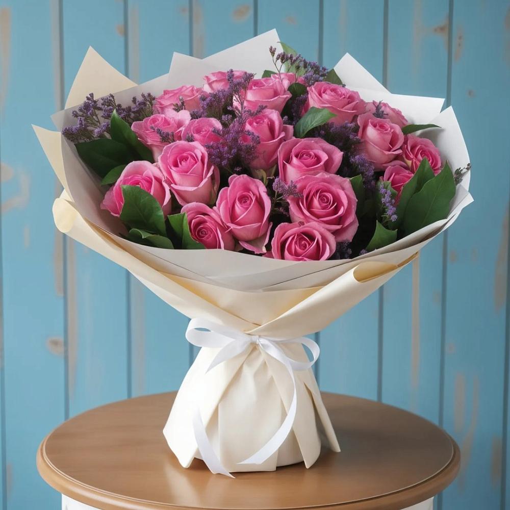 Букет цветов из: Розы в Багане