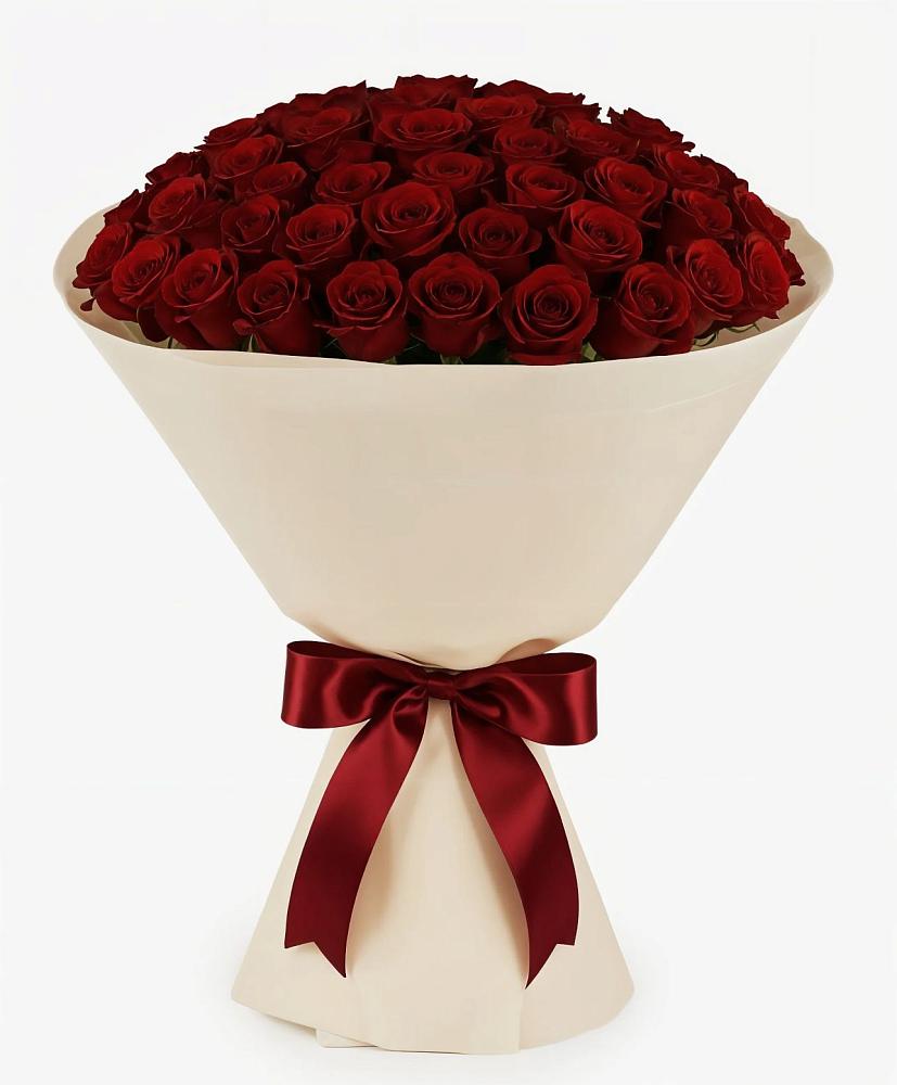 Букет 101 Бордовая роза Блэк Бакарра в Багане