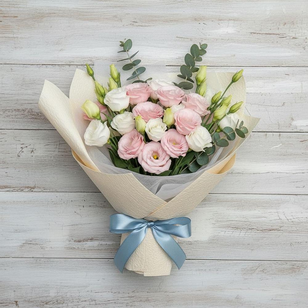 Букет цветов из: Лизиантусы в Багане